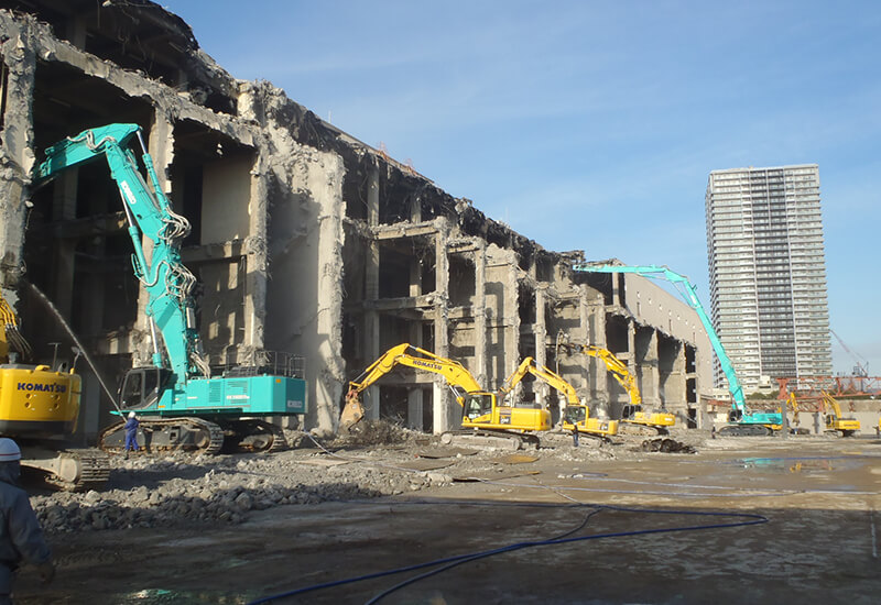 稲毛駅前物件既存建物解体工事のイメージ